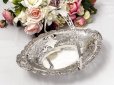 画像1: アンティークシルバー、アンティーク銀器、純銀製（925）1903年　お花の縁飾り 透かし細工　ケーキバスケット (1)