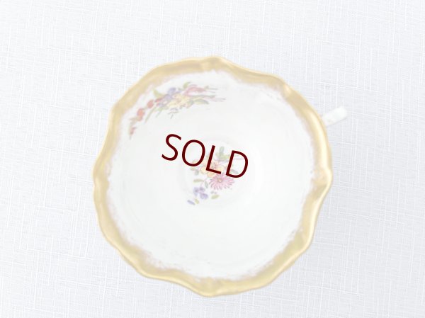 画像7: アンティーク陶磁器 ハマースレイ　ドレスデンスプレイズ　トリオセット　美しいハンドペイント　金彩とフローラルブーケ