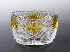 画像5: アンティークシルバー、アンティーク銀器、ストロベリー＆クリーム用　シルバープレートスタンド付き　グラス製ハンドカット＆ハンドペイント　クリームジャグ&シュガーポットセット (5)