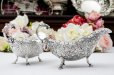 画像3: アンティークシルバー、アンティーク銀器、純銀製(925)　1899年、1900年　ロココスタイル　お花とスクロールの打ち出し彫刻　ペア ソースボートセット
