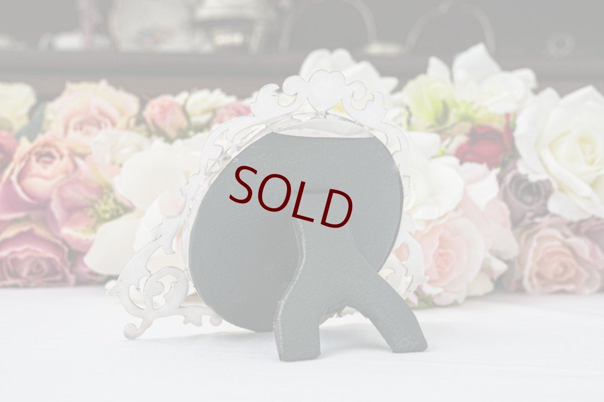 画像6: アンティークシルバー、アンティーク銀器、純銀製（925）1899年　スクロールとハート装飾の写真立て　 (6)