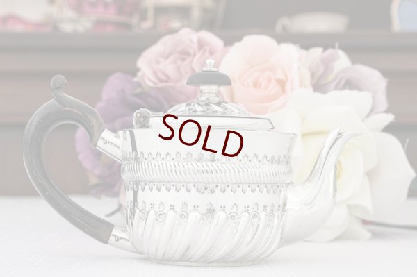 画像5: アンティークシルバー、アンティーク銀器、純銀製(925) 1901年 ハーフフルーテッド ミニサイズ  ティーポット