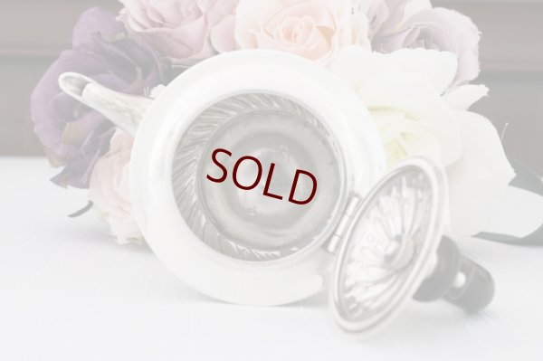 画像7: アンティークシルバー、アンティーク銀器、純銀製(925) 1901年 ハーフフルーテッド ミニサイズ  ティーポット