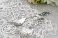 画像7: アンティークシルバー、アンティーク銀器、純銀製（925）1897年 マッピン&ウェッブ　透かし細工ハンドル 貝のボウル ジャム＆ ティーキャディースプーン セット