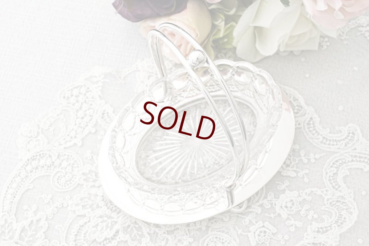 画像8: アンティークシルバー、アンティーク銀器、シルバープレート製 　ヴィクトリア時代後期　美しいカットグラス　ジャムディッシュ (8)