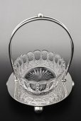 画像6: アンティークシルバー、アンティーク銀器、シルバープレート製 　ヴィクトリア時代後期　美しいカットグラス　ジャムディッシュ