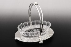 画像2: アンティークシルバー、アンティーク銀器、シルバープレート製 　ヴィクトリア時代後期　美しいカットグラス　ジャムディッシュ (2)