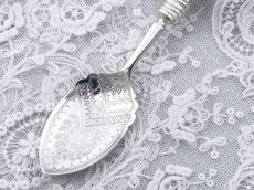 画像2: アンティークシルバー、アンティーク銀器、 純銀製(925) 1896年　白蝶貝ハンドル ジャムスプーン (2)
