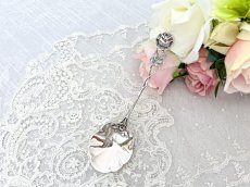 画像6: アンティークシルバー、アンティーク銀器、純銀製(800)  ドイツ製 c.1900 ヒルデスハイムローズ　クリームスプーン (6)