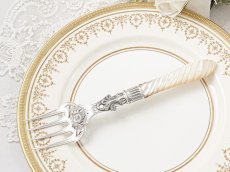 画像6: アンティークシルバー、アンティーク銀器、純銀製（925）1878年　白蝶貝ハンドル　スクロールの透かし細工　フィッシュサーバーセット (6)