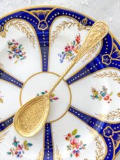 画像6: アンティークシルバー、アンティーク銀器、純銀製（800）ドイツ製 1900年前後　金鍍金 スクロール装飾 アイスクリームスプーン6本セット (6)