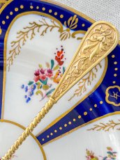 画像8: アンティークシルバー、アンティーク銀器、純銀製（800）ドイツ製 1900年前後　金鍍金 スクロール装飾 アイスクリームスプーン6本セット (8)