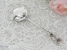 画像5: アンティークシルバー、アンティーク銀器、純銀製(800)  ドイツ製 c.1900 ヒルデスハイムローズ　クリームスプーン (5)