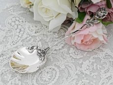 画像2: アンティークシルバー、アンティーク銀器、純銀製(800)  ドイツ製 c.1900 ヒルデスハイムローズ　クリームスプーン (2)