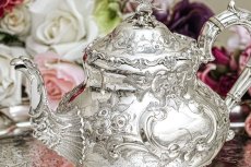 画像5: アンティークシルバー、アンティーク銀器、純銀製(925) 1869年 Martin, Hall 製作 特級 ヴィクトリアンロココ /ルイスタイル ティー＆コーヒーセット (5)