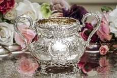 画像17: アンティークシルバー、アンティーク銀器、純銀製(925) 1869年 Martin, Hall 製作 特級 ヴィクトリアンロココ /ルイスタイル ティー＆コーヒーセット (17)