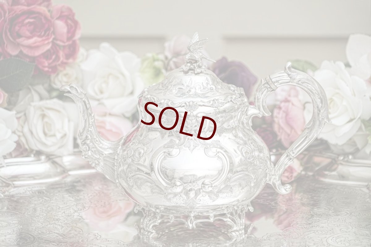 画像3: アンティークシルバー、アンティーク銀器、純銀製(925) 1869年 Martin, Hall 製作 特級 ヴィクトリアンロココ /ルイスタイル ティー＆コーヒーセット (3)