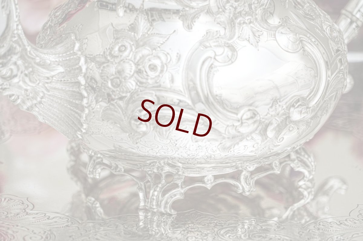 画像6: アンティークシルバー、アンティーク銀器、純銀製(925) 1869年 Martin, Hall 製作 特級 ヴィクトリアンロココ /ルイスタイル ティー＆コーヒーセット (6)