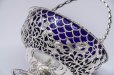 画像8: アンティークシルバー、アンティーク銀器、純銀製(925)  1903年　薔薇、お花と葡萄のガーランド 美透かし細工　シュガーバスケット