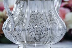 画像8: アンティークシルバー、アンティーク銀器、シルバープレート 特級 1859年 エルキントン 可憐なお花の摘み お花の彫刻ティー＆コーヒー4点セット (8)