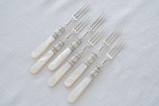 画像2: アンティークシルバー、アンティーク銀器、シルバープレート製　 レア　アフタヌーンティーカトラリーセット (2)