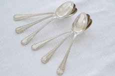 画像4: アンティークシルバー、アンティーク銀器、シルバープレート製　 レア　アフタヌーンティーカトラリーセット (4)