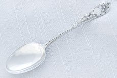 画像5: アンティークシルバー、アンティーク銀器  純銀製（925）1887年  ブライトカット 可愛らしい花の彫刻 ティースプーン6本セット  (5)