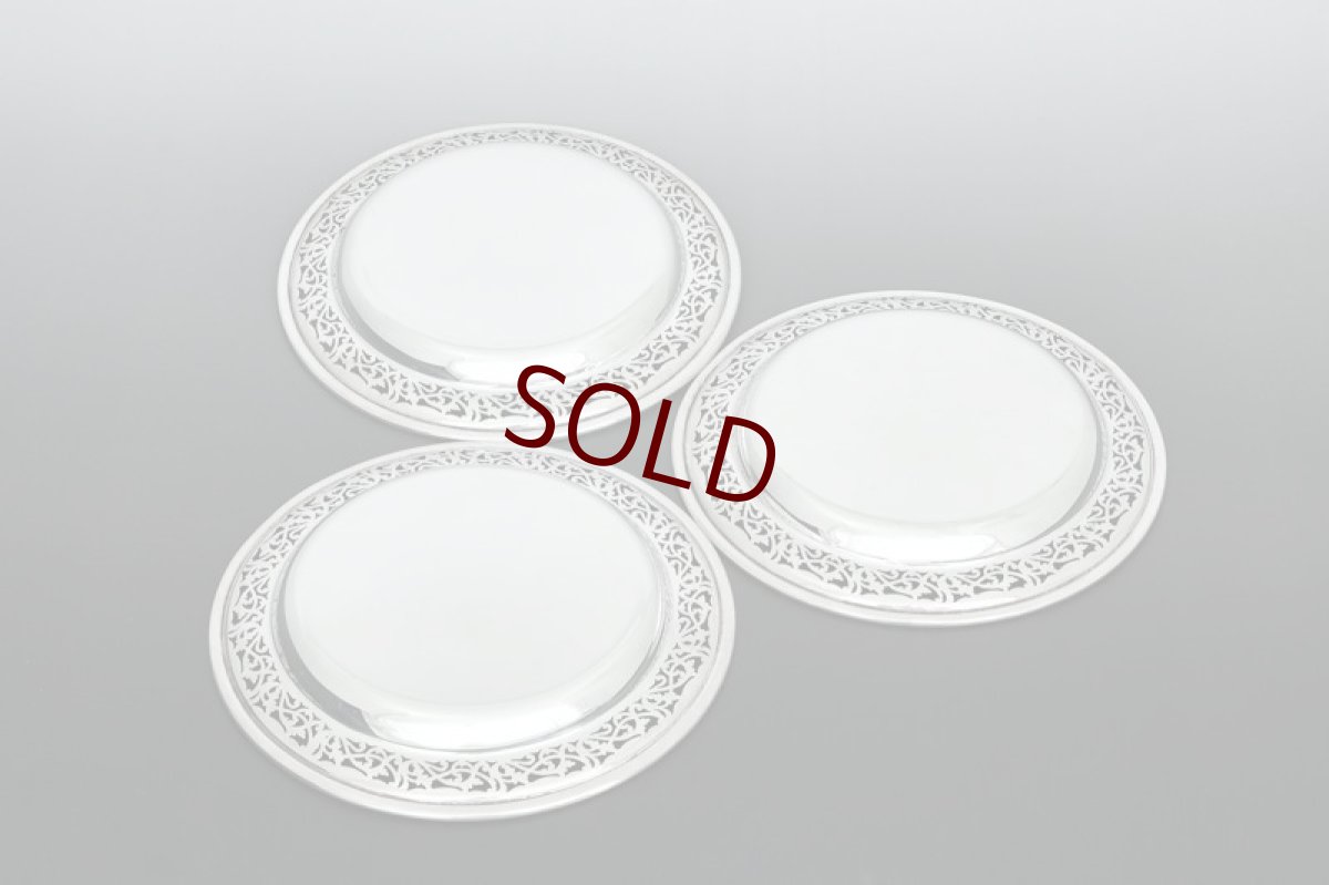 画像7: アンティークシルバー、アンティーク銀器、シルバープレート製　優美な透かし細工　三段　アフタヌーンティー　ケーキスタンド (7)