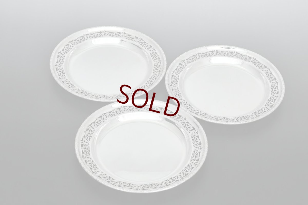 画像6: アンティークシルバー、アンティーク銀器、シルバープレート製　優美な透かし細工　三段　アフタヌーンティー　ケーキスタンド (6)