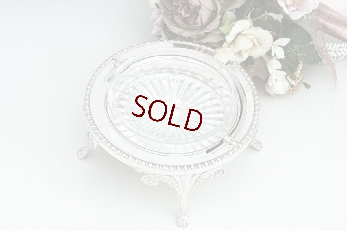 画像5: アンティークシルバー、アンティーク銀器、シルバープレート製　ヴィンテージ　ドーム型　バターディッシュ (5)