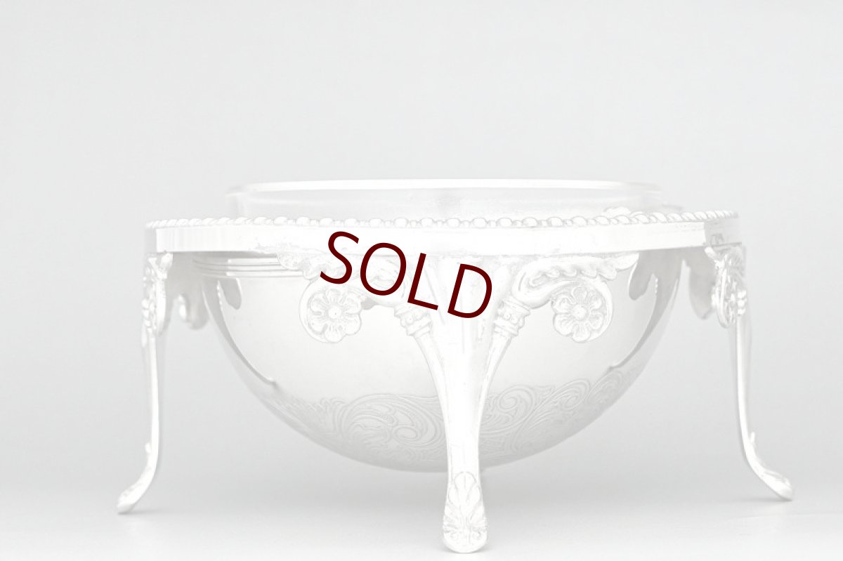 画像6: アンティークシルバー、アンティーク銀器、シルバープレート製　ヴィンテージ　ドーム型　バターディッシュ (6)