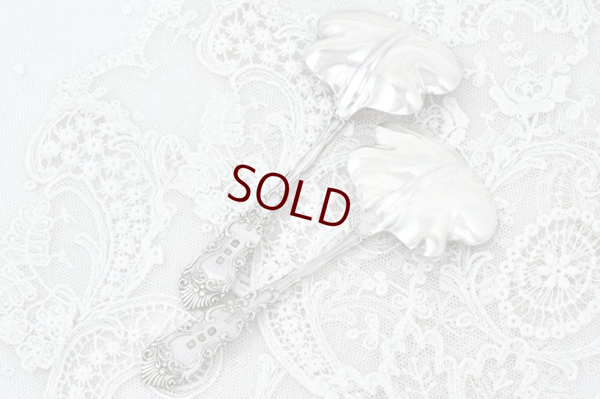 画像4: アンティークシルバー、アンティーク銀器、純銀製(925) 1898年 ロココスタイル　ジャムスプーンセット (4)