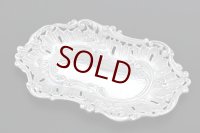 アンティークシルバー、アンティーク銀器、純銀製(925) 1903年 エレガントなスクロール装飾と透かし細工 トリンケット ディッシュ