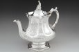 画像4: アンティークシルバー、アンティーク銀器、純銀製(925) 1845年 バーナード 特級 スクロールとお花のエングレービング　ティー&コーヒー４点セット