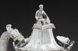 画像10: アンティークシルバー、アンティーク銀器、純銀製(925) 1845年 バーナード 特級 スクロールとお花のエングレービング　ティー&コーヒー４点セット (10)