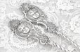 画像4: アンティークシルバー、アンティーク銀器、純銀製(925)  1896年 エンジェルの装飾 ロココスタイル ペア デザートサービングスプーンセット (4)