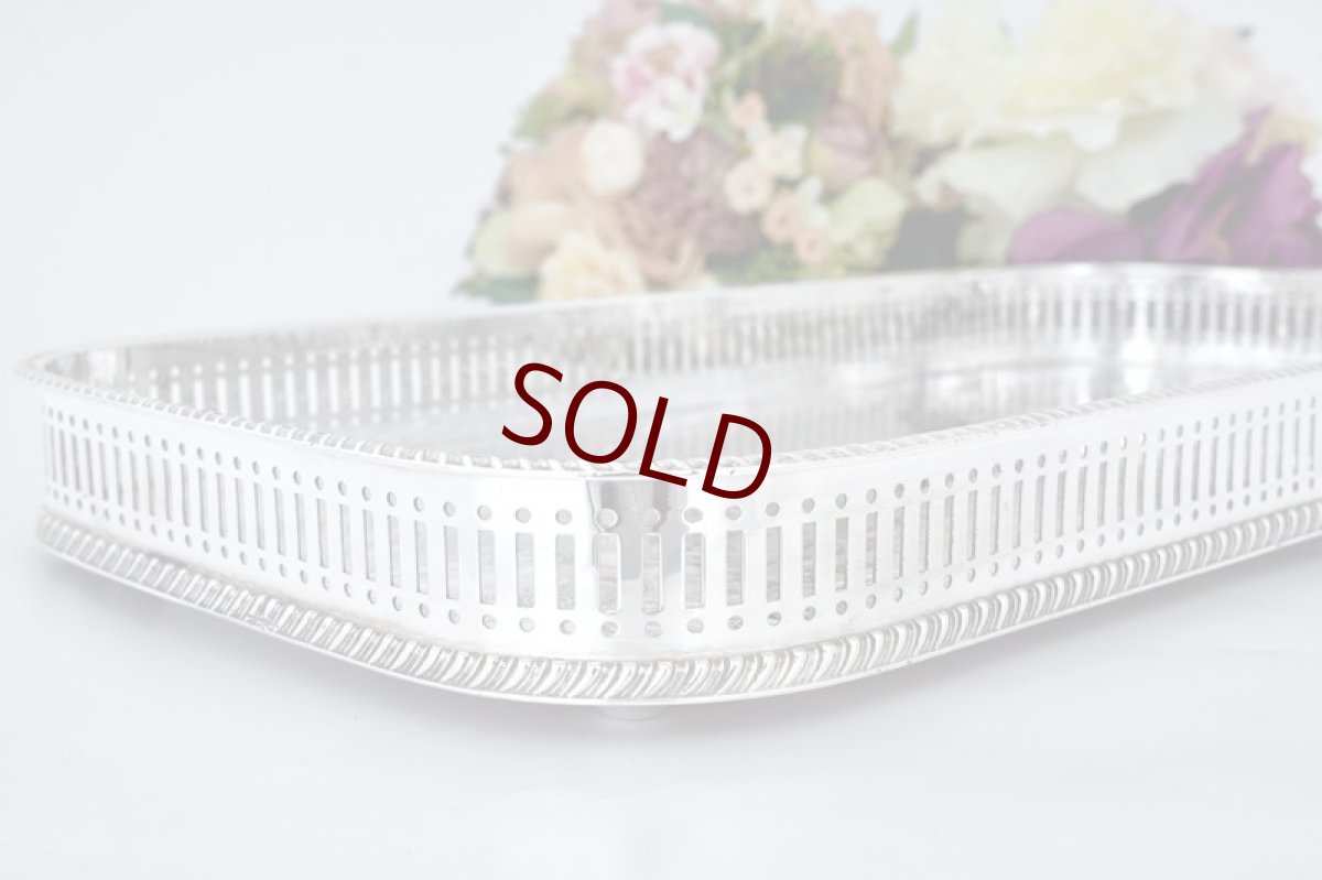 画像5: ヴィンテージシルバー　シルバープレート製　マッピン＆ウェッブ　ギャラリートレイ (5)