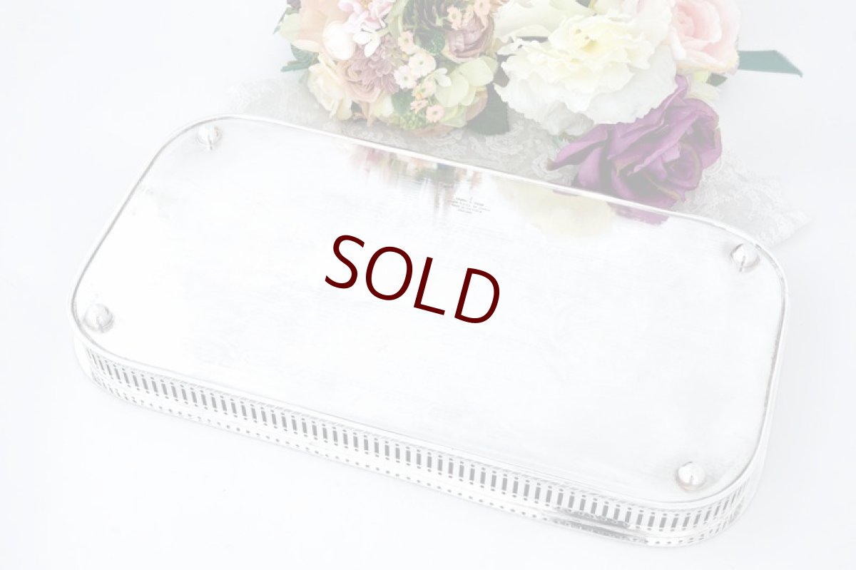 画像6: ヴィンテージシルバー　シルバープレート製　マッピン＆ウェッブ　ギャラリートレイ (6)