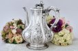 画像4: アンティークシルバー、アンティーク銀器、シルバープレート 特級 1850年 エルキントン 可憐なお花の摘み お花の彫刻コーヒーポット