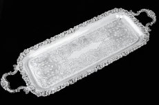 画像7: シルバープレート製 ヴィンテージ　バー / サンドイッチトレイ (7)