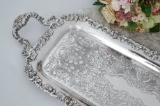 画像5: シルバープレート製 ヴィンテージ　バー / サンドイッチトレイ (5)