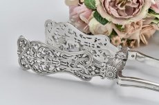 画像7: アンティークシルバー、アンティーク銀器、純銀製(925)　特級　1854年　フランシス・ヒギンズ　エレガントな透かし細工　サービングトング (7)