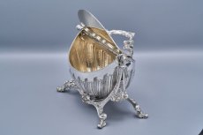 画像6: アンティークシルバー、アンティーク銀器、シルバープレート製 1900年前後 Walker & Hall ハンドバッグ型　ビスケットウォーマー　 (6)