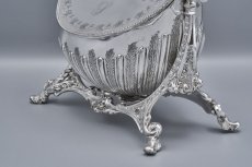 画像4: アンティークシルバー、アンティーク銀器、シルバープレート製 1900年前後 Walker & Hall ハンドバッグ型　ビスケットウォーマー　 (4)