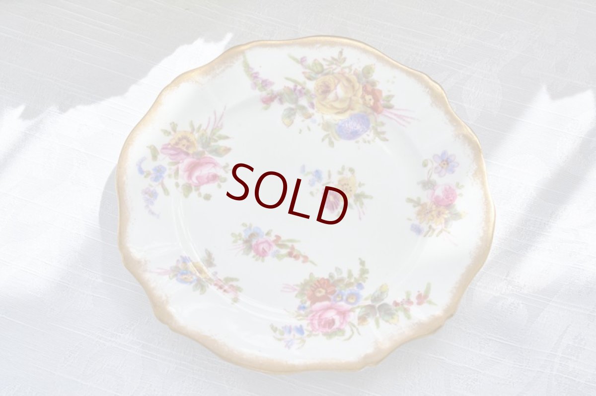 画像8: アンティーク陶磁器 ハマースレイ　ドレスデンスプレイズ　トリオセット　美しいハンドペイント　金彩とフローラルブーケ (8)