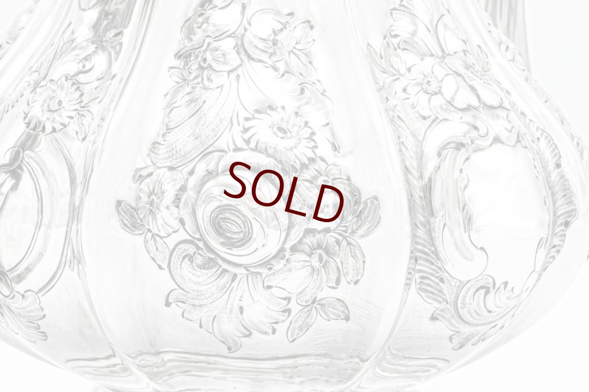 画像6: アンティークシルバー、アンティーク銀器、シルバープレート 特級 1859年 エルキントン 可憐なお花の摘み お花の彫刻ティー３点セット (6)