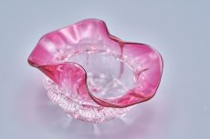 画像11: アンティークシルバー、アンティーク銀器、シルバープレート　ヴィクトリア時代後期　フリル付き グラデクランベリーグラス　ジャムディッシュ (11)