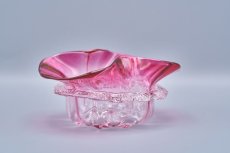 画像10: アンティークシルバー、アンティーク銀器、シルバープレート　ヴィクトリア時代後期　フリル付き グラデクランベリーグラス　ジャムディッシュ (10)