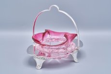 画像6: アンティークシルバー、アンティーク銀器、シルバープレート　ヴィクトリア時代後期　フリル付き グラデクランベリーグラス　ジャムディッシュ (6)