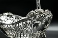 画像12: アンティークシルバー、アンティーク銀器 純銀製(925) 1909年 激レア 薔薇とお花の鋳金細工 ハンドカット透かし細工　ロッキングバスケット